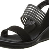 Skechers Cali Women's Rumblers-Sci-Fi Wedge Sandal, Black, 8.5 W US