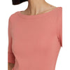 Lauren Ralph Lauren Womens Petite Stretch Cotton Boatneck Top Pink Mahogany PL