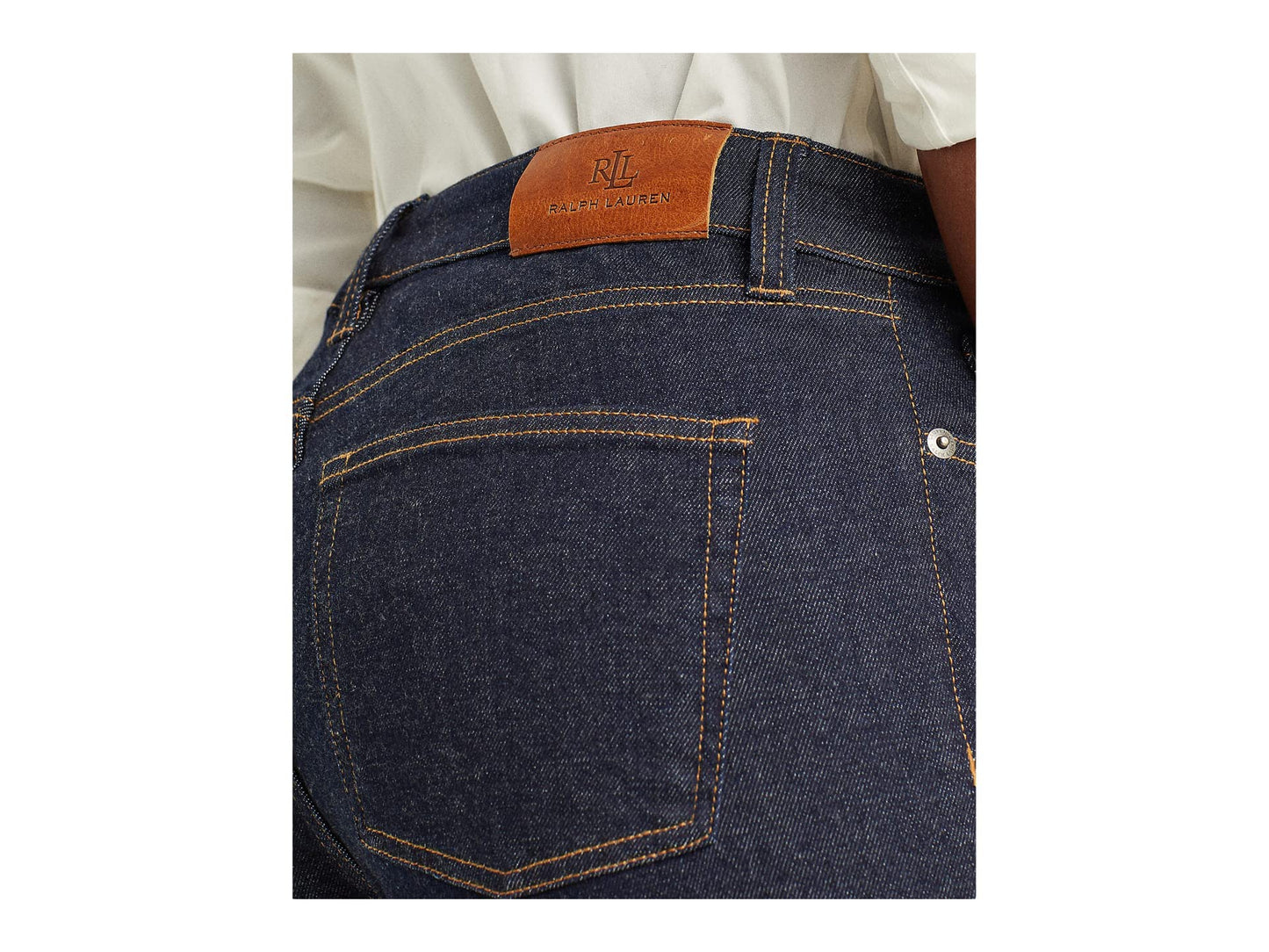 Lauren Ralph Lauren Womens High Rise Dark Wash Straight Leg Jeans Blue 6