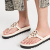 Tory Burch Women's Miller Cloud Lug Sole Sandals, New Cream/Perfect Black, 7 Medium US