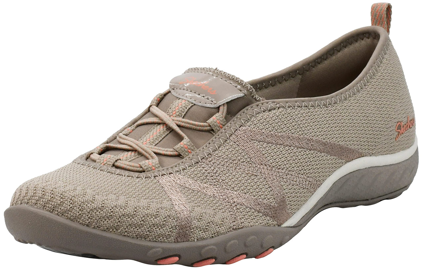 Skechers Women's Breathe Easy-A Look Mary Jane Flat, Taupe, 7 M US