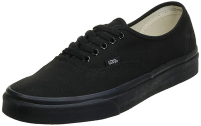 Vans Womens Authentic Canvas Lace Up Sneakers Casual Plimsolls Shoe - Black/Black - 11