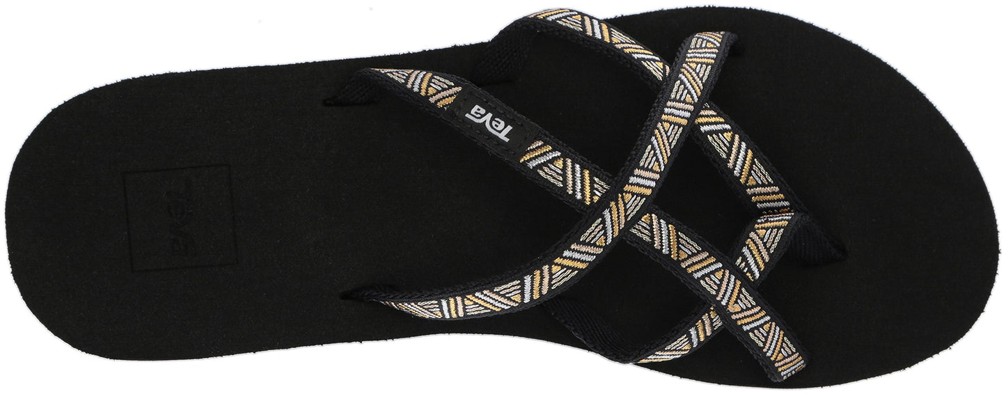 Teva Women's W Mush Mandalyn Wedge Ola 2 Flip-Flop, agave black/metallic, 8 M US