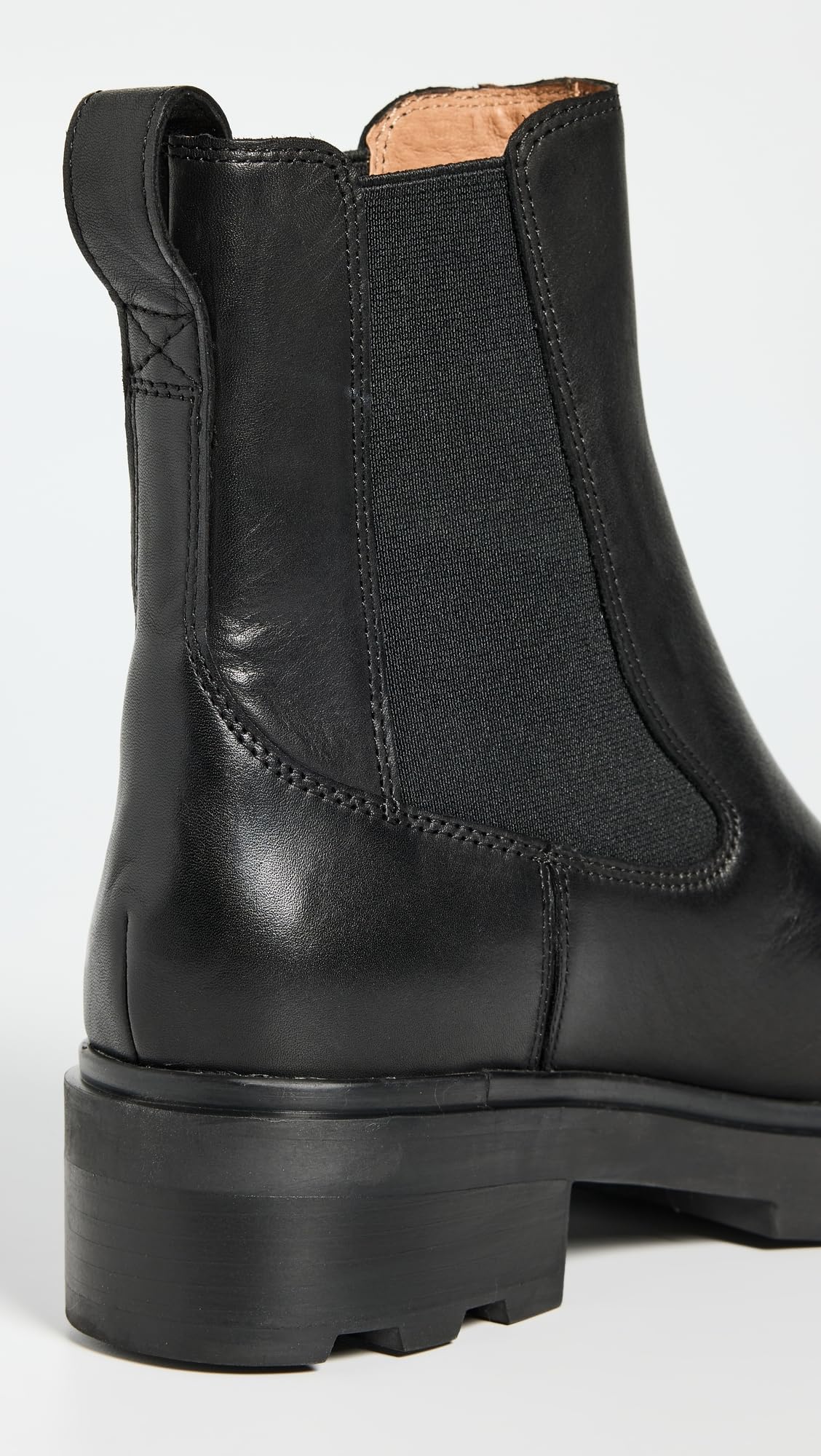 Madewell Women's The Wyckoff Chelsea Lugsole Boot in Leather, True Black, 10 Medium US