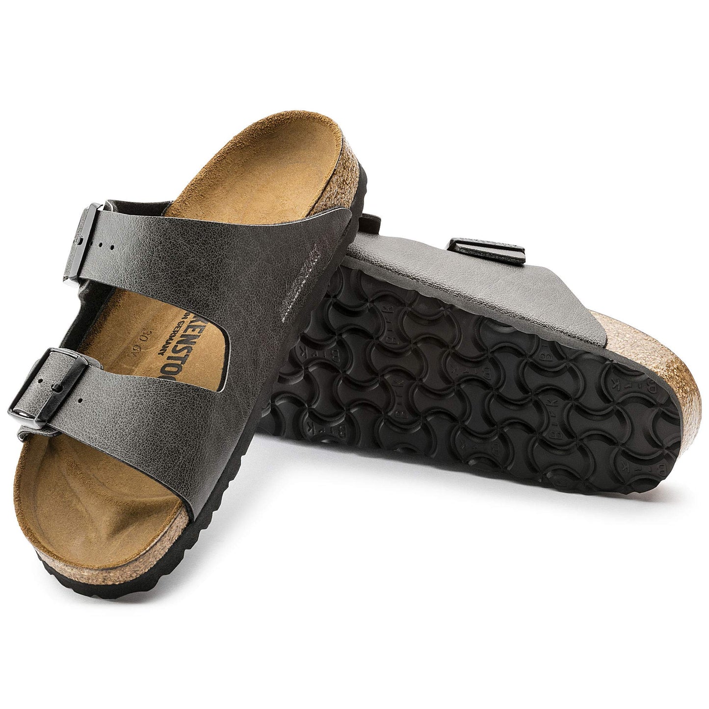 Birkenstock Men's Arizona Anthracite Pullup Birkoflor 44 R