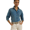Lauren Ralph Lauren Women's Petite Relaxed Fit Denim Shirt Autumn Blue Wash PM