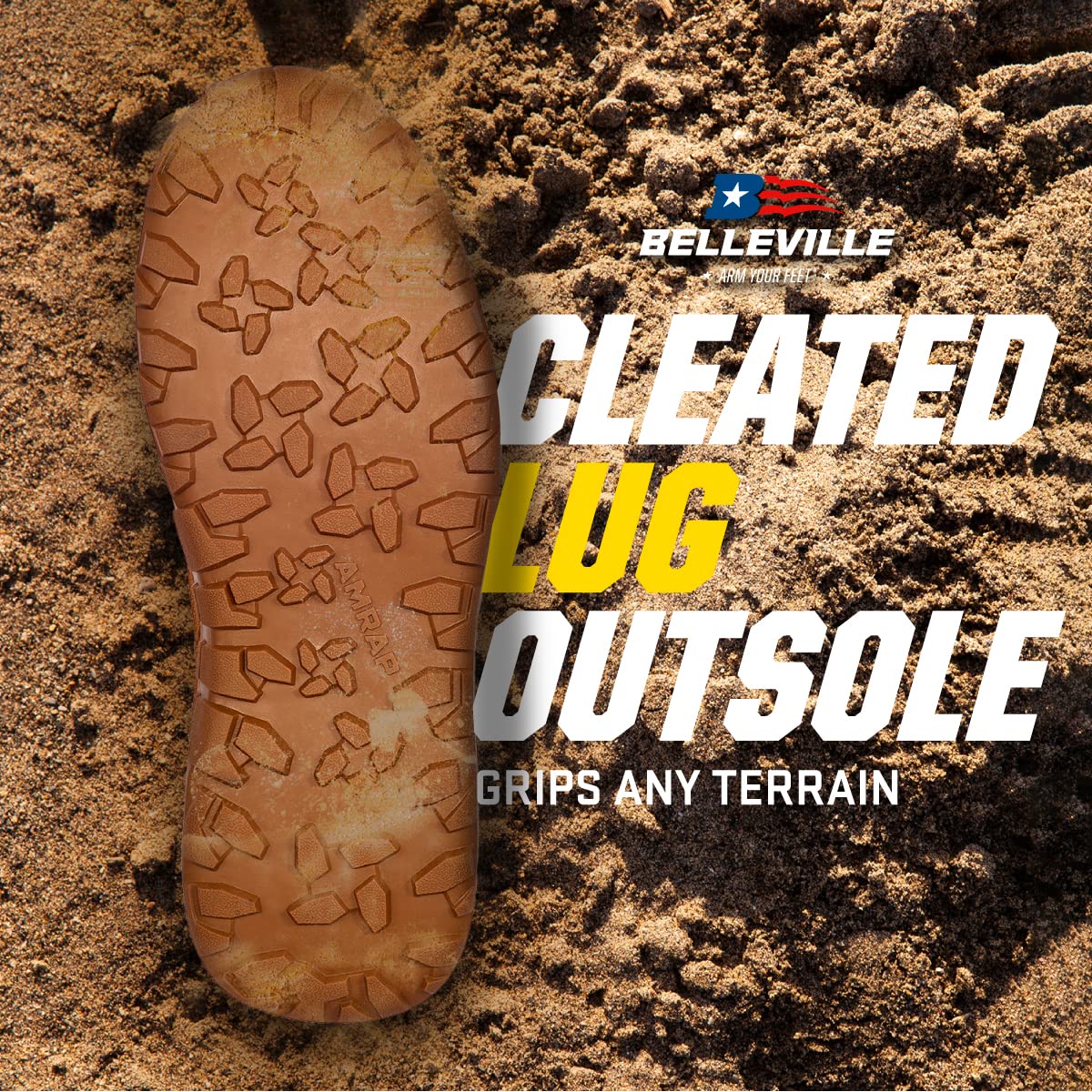 Belleville BV505 AMRAP Field Boot - AR 670-1 Compliant Tactical Boots - Moisture Wicking Paratrooper Footwear - TPU Midsole & EVA Footbed Motorcycle Shoes - Coyote - 4 Wide