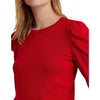 Lauren Ralph Lauren Cotton-Blend Puff-Sleeve Sweater Martin Red XL