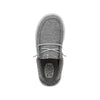 HEYDUDE Boy's Wally-T Canvas Light Grey Size 10 | Youth's Shoes | Youth Slip-on Loafers | Comfortable & Light-Weight