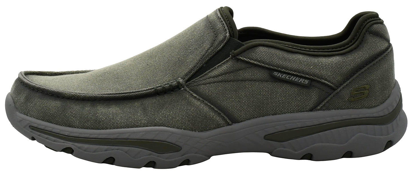 Skechers Men's Creston-Moseco Moccasin, Olive, 11 M US