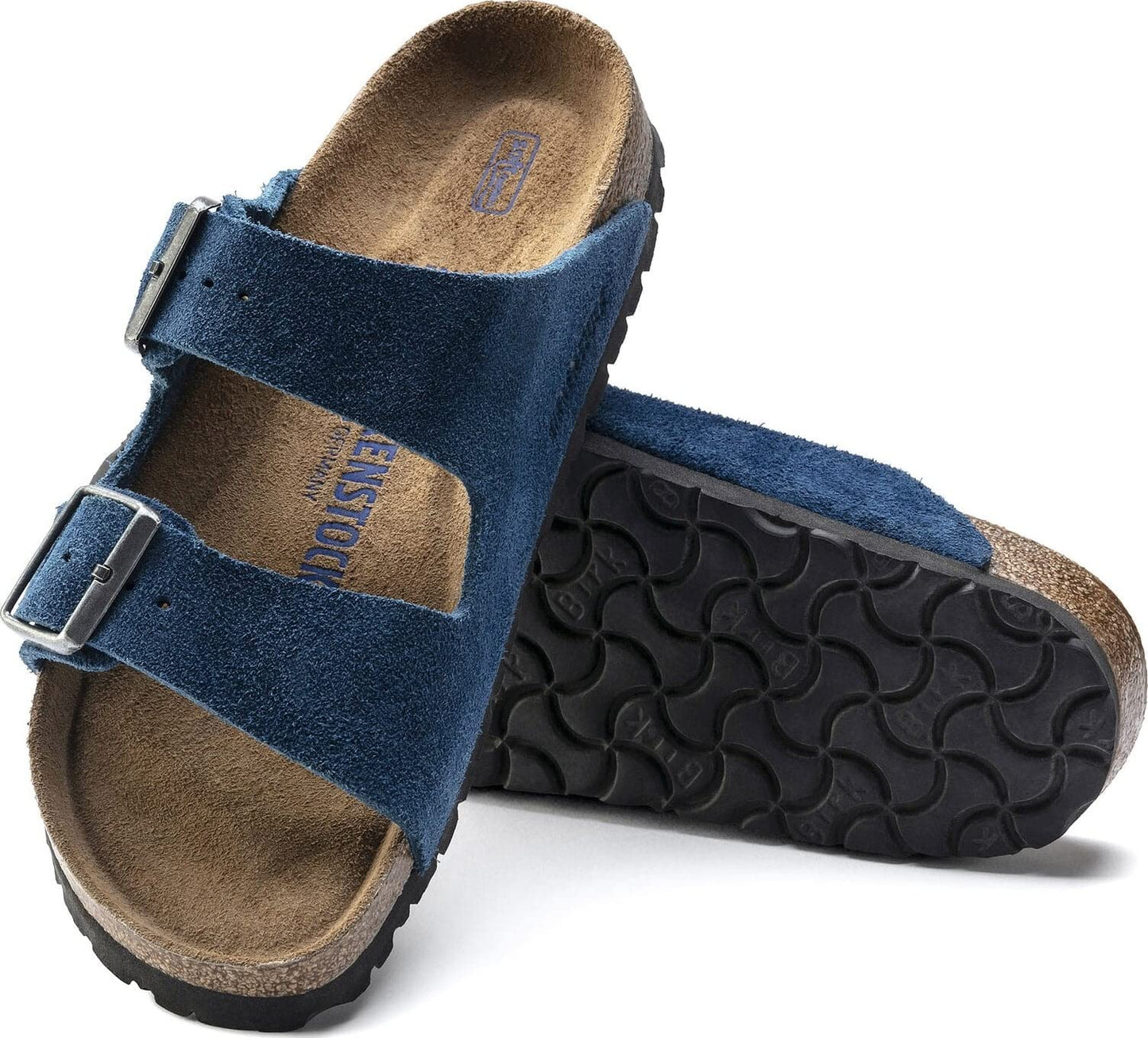 Birkenstock Women's Arizona SFB Suede Moroccan Blue 38 N