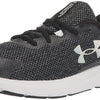 Under Armour Women's Charged Rogue 3 Knit, (001) Black/White/Iridescent, 10, US