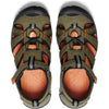 KEEN Unisex-Child-Seacamp 2 CNX Closed Toe Sandals, Dark Olive/Gold Flame, 4 US Big Kid