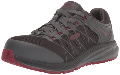 KEEN Utility Womens Vistaengw P Work Shoes, Magnet/Rhubarb, 11 US
