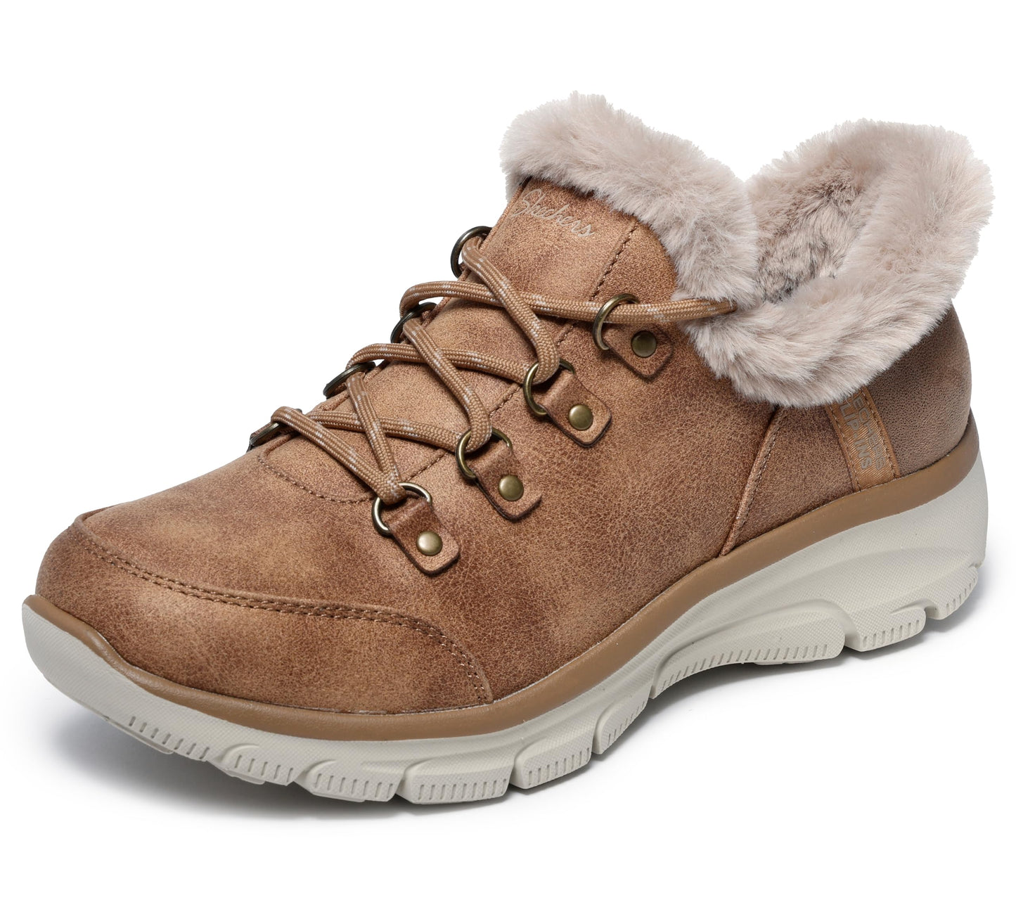 Skechers Women's EASY GOING - FALL ADVENTURES - Hands Free Slip-Ins bootie, Tan, 7.5 M