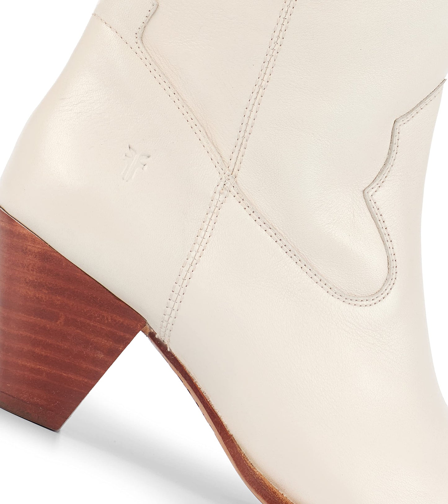 Frye Women's June Western, White - 8.5M