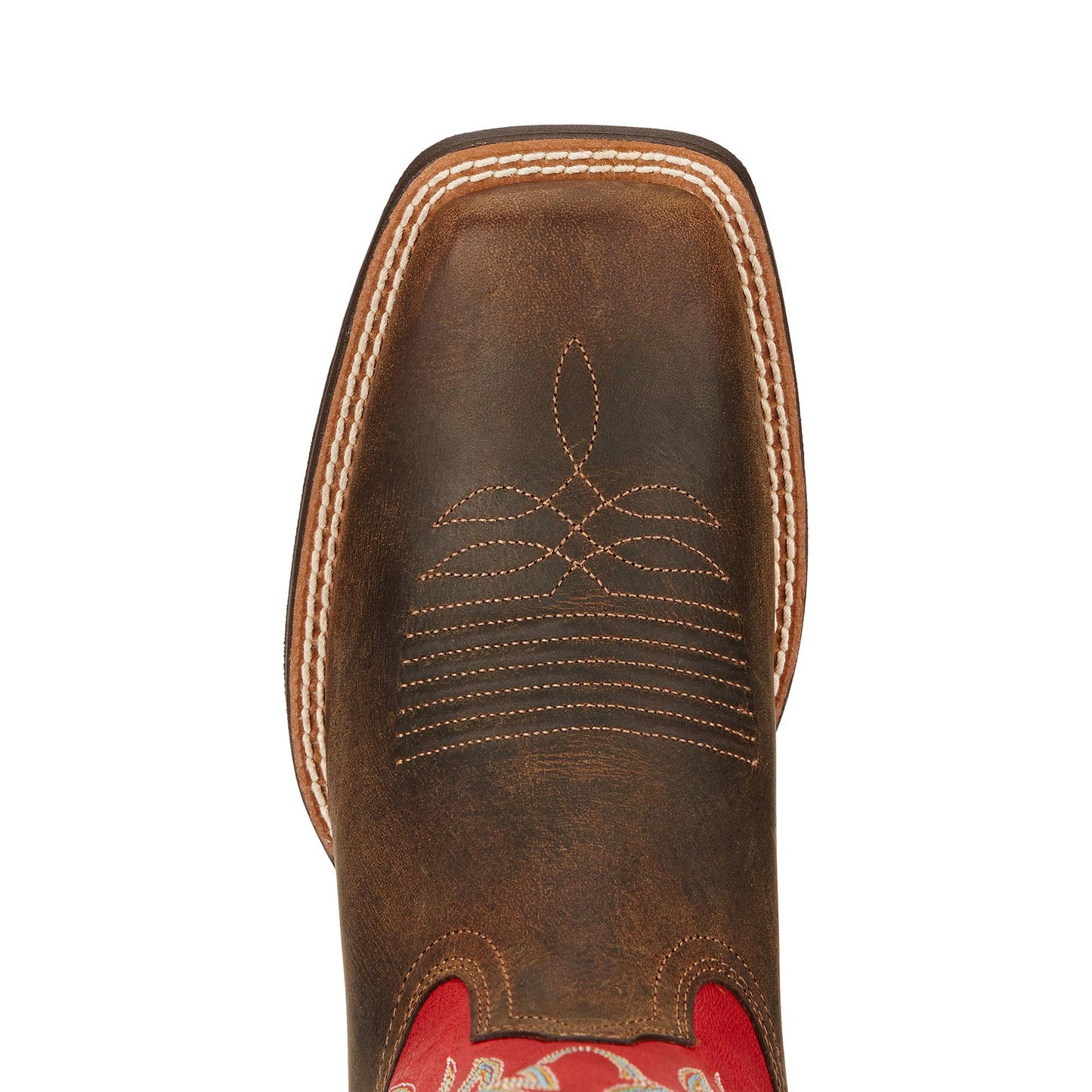 ARIRC Womens Round Up Ryder Western Boot Sassy Brown 6 Wide