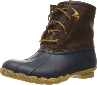 Sperry Top-Sider Women's Saltwater Thinsulate Rain Boot, Tan/Navy, 8 M US