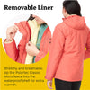 MARMOT Women's Ramble Component Jacket - 3-in-1 Waterproof Shell with Hood and Breathable Polartec Fleece Liner, Grapefruit, X-Large