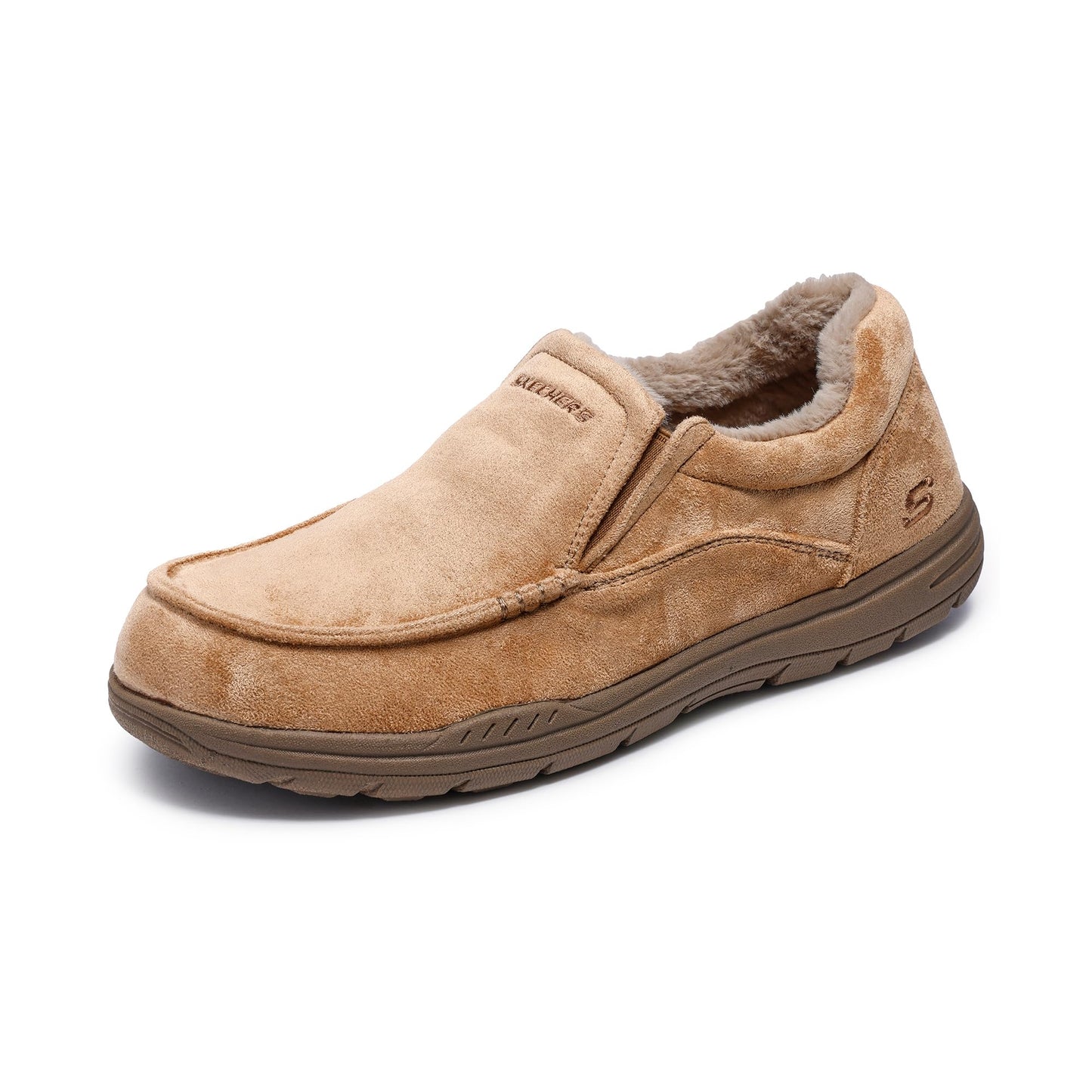 Skechers Men's EXPECTED X SLIPPER Shoe, Tan, 12 Medium US