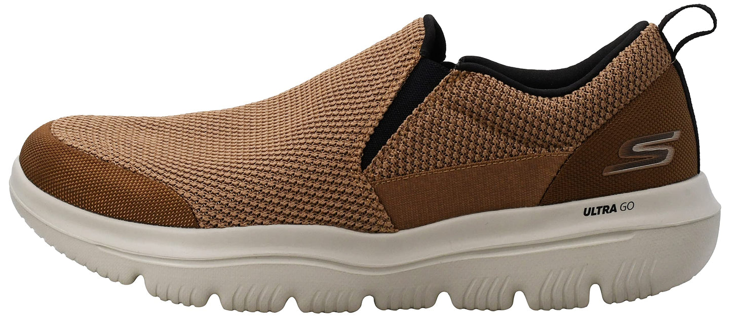Skechers Men's GO Walk Evolution Ultra-Impeccable Sneaker, Brown/Black, 10.5 X-Wide