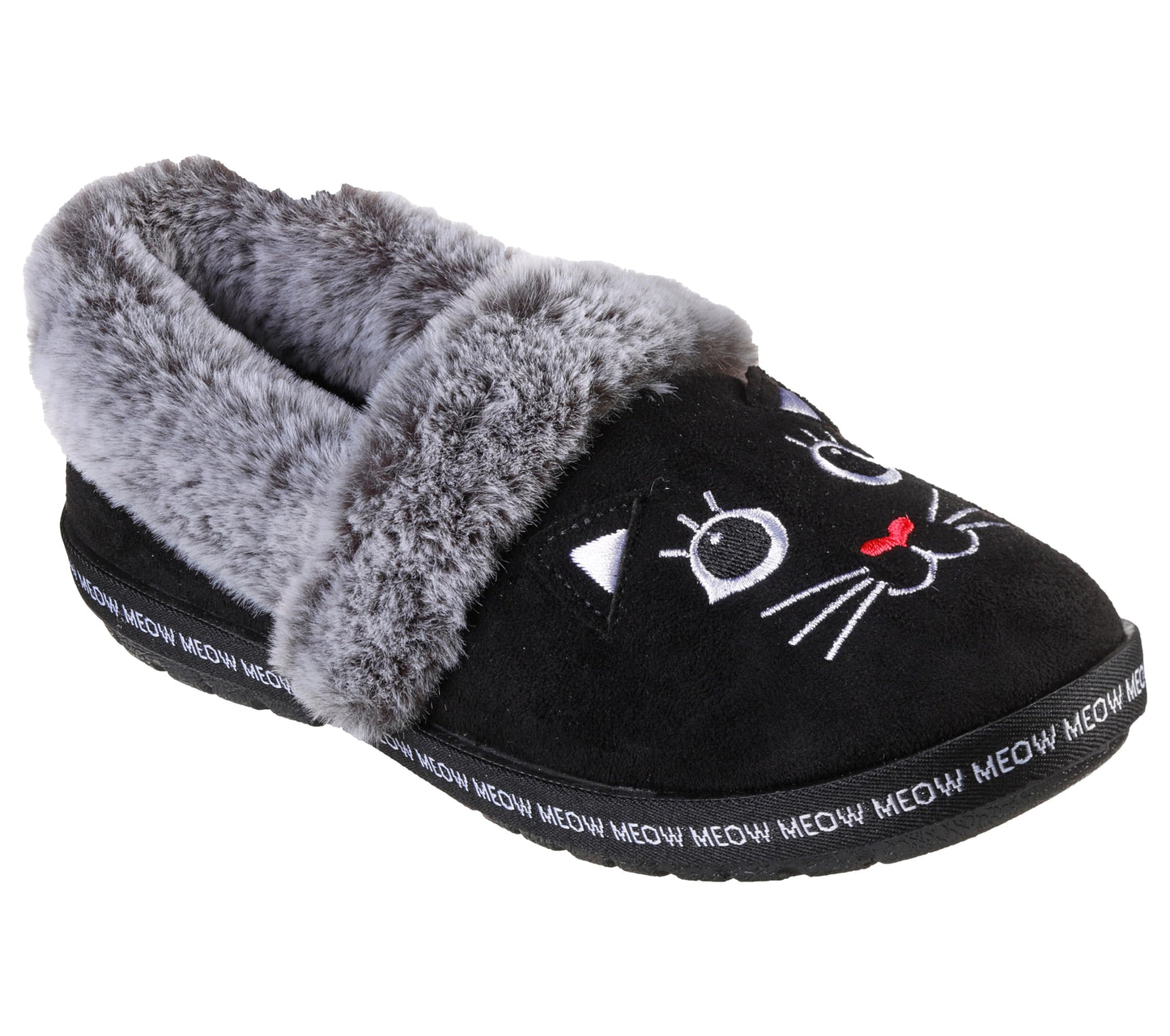 Skechers Women's Too Cozy-Meow Pajamas Slipper, Black, 7