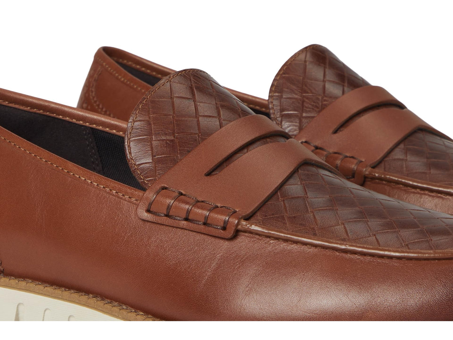 Cole Haan Men's Zerogrand Remastered Penny Loafers, Woodbury Stamped/Ancient Scroll, 9-M US