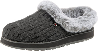 Skechers Women's Keepsakes – Ice Angel Slipper, Charcoal, 7.5 Wide