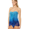 Lauren Ralph Lauren Ombre Palm Flyaway Convertible One-Piece Blue 0