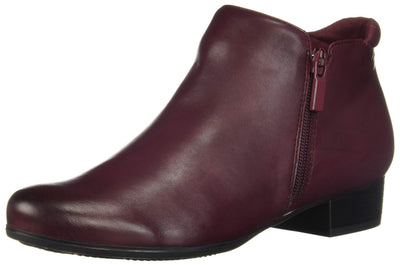 Trotters Women's Major Ankle Boot, Dark Red, 7.5 Wide