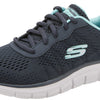 SKECHERS Women's Track New Staple Sneaker, Navy Aqua, 9.5