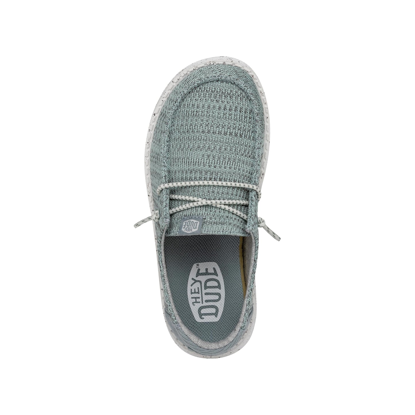 HEYDUDE Wendy Sport Mesh Loafers for Kids Girls Textile Upper Two-Eyelet Lace Closure Slip-on Style