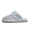 Minnetonka Women's Chesney Suede Scuff Slippers, Ice Grey, 8 M