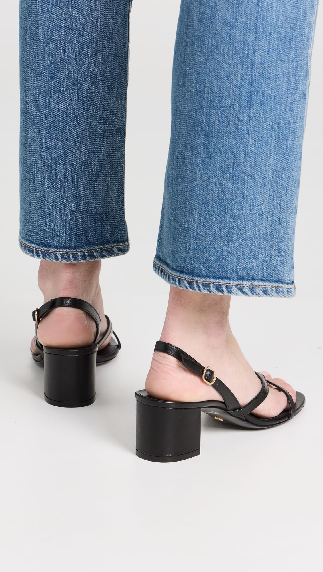 Stuart Weitzman Women's Oasis Slingback Sandals, Black, 8 Medium US