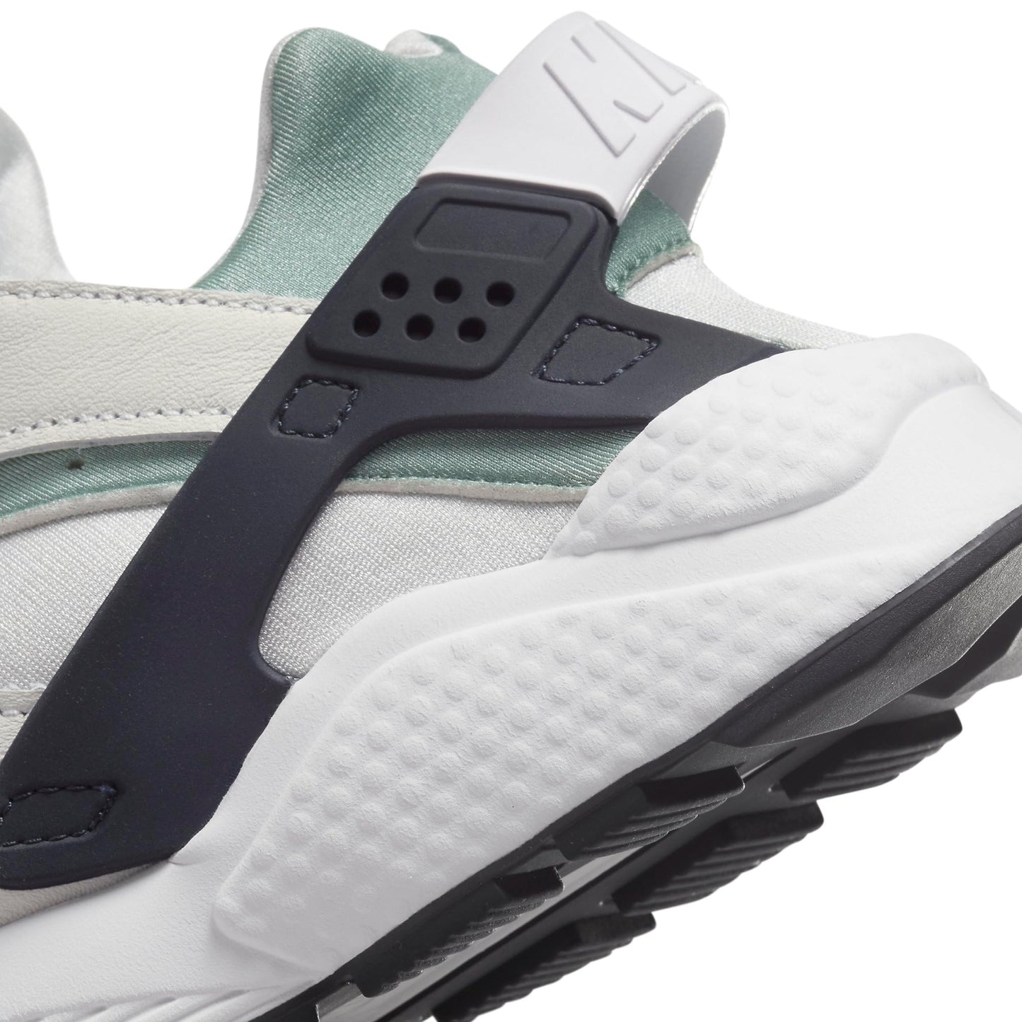 Nike Women's Air Huarache Running Shoes, White/Obsidian-Mica Green, 6.5 M US