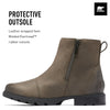 Sorel Women's Emelie III Zip Waterproof Boots - Major, Black - Size 8