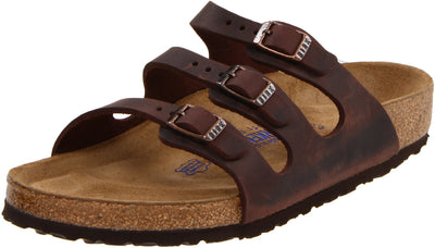 Birkenstock Women's Florida Soft Footbed Sandal, Habana Waxy Leather, 38 M EU/ 7-7.5 M US