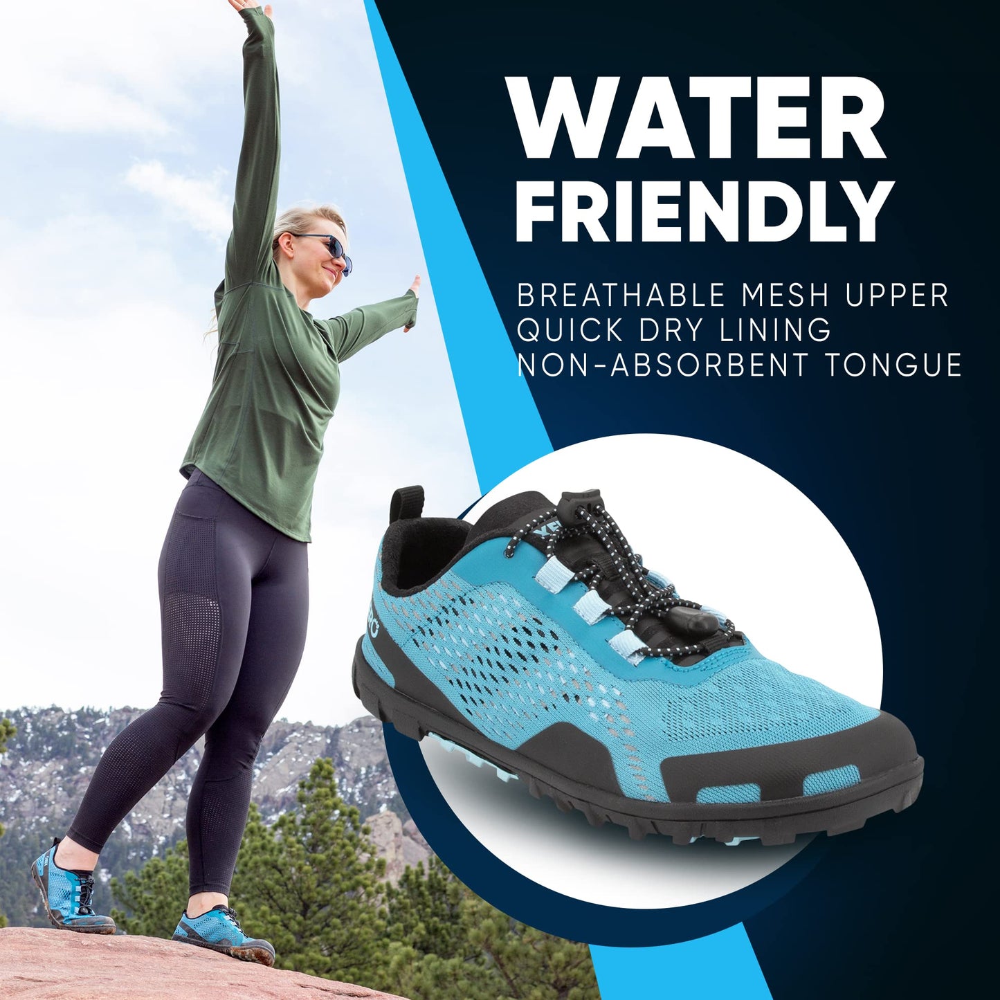 Xero Shoes Women's Aqua X Sport Barefoot Water Shoes, Surf, 7.5