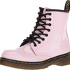 Dr. Martens Kid's Collection Women's Delaney Lace Boot Big, Baby Pink Patent Lamper, 2 UK (US 3 Little Kid) M