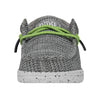 HEYDUDE Wally Youth Sox Stone White Size J3 | Youth Loaferes | Kids Slip On Shoes | Comfortable & Light-Weight
