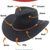 Silver Canyon Men's Denver Crushable Wool Felt Western Style Cowboy Hat - Silver Belly