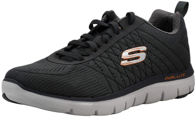 Skechers Men's Flex Advantage 2.0 - The Happs Oxford, Charcoal/Orange, 10.5 W US