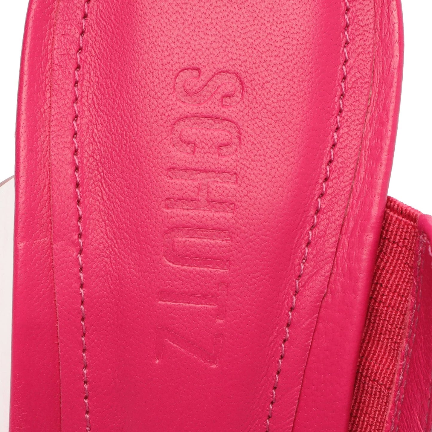 SCHUTZ Victorie High Block Transparente (Hot Pink) 7 M