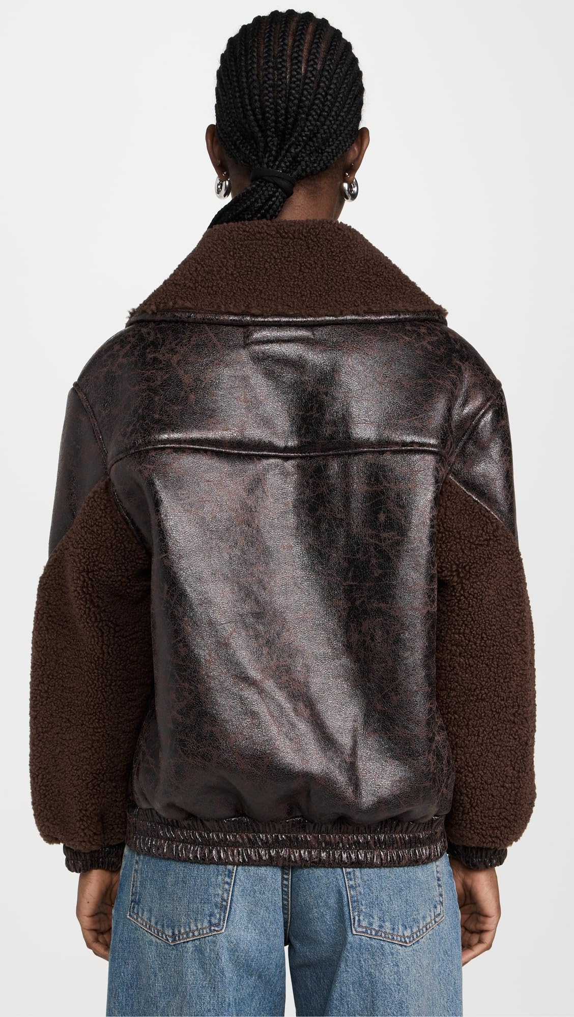[BLANKNYC] Women's Sweet Talker Bomber Jacket, Brown Combo, M