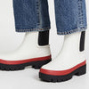 Tory Burch Women's Foul Weather Boots, New Ivory/Perfect Black, 6 Medium US