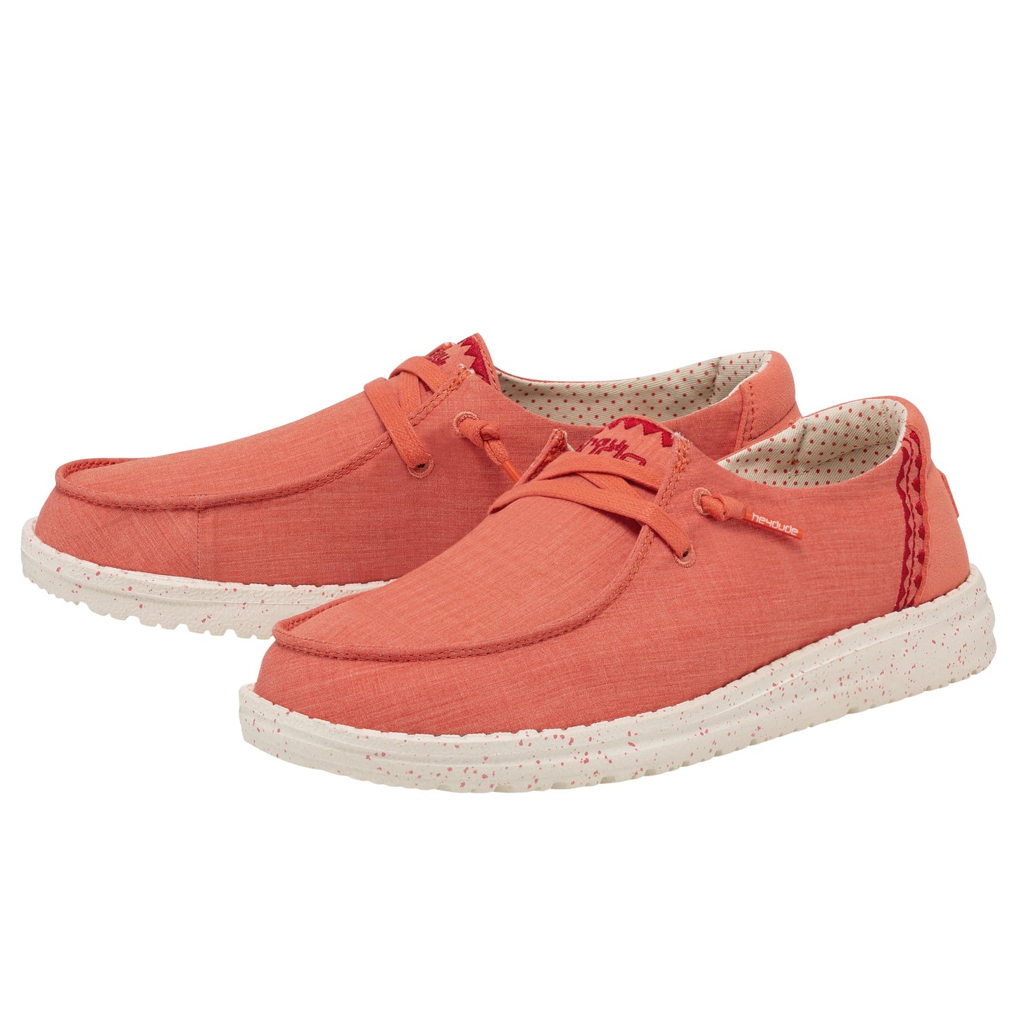Hey Dude Women's Wendy Inca Poppy Red Size 5 | Women’s Shoes | Women’s Lace Up Loafers | Comfortable & Light-Weight