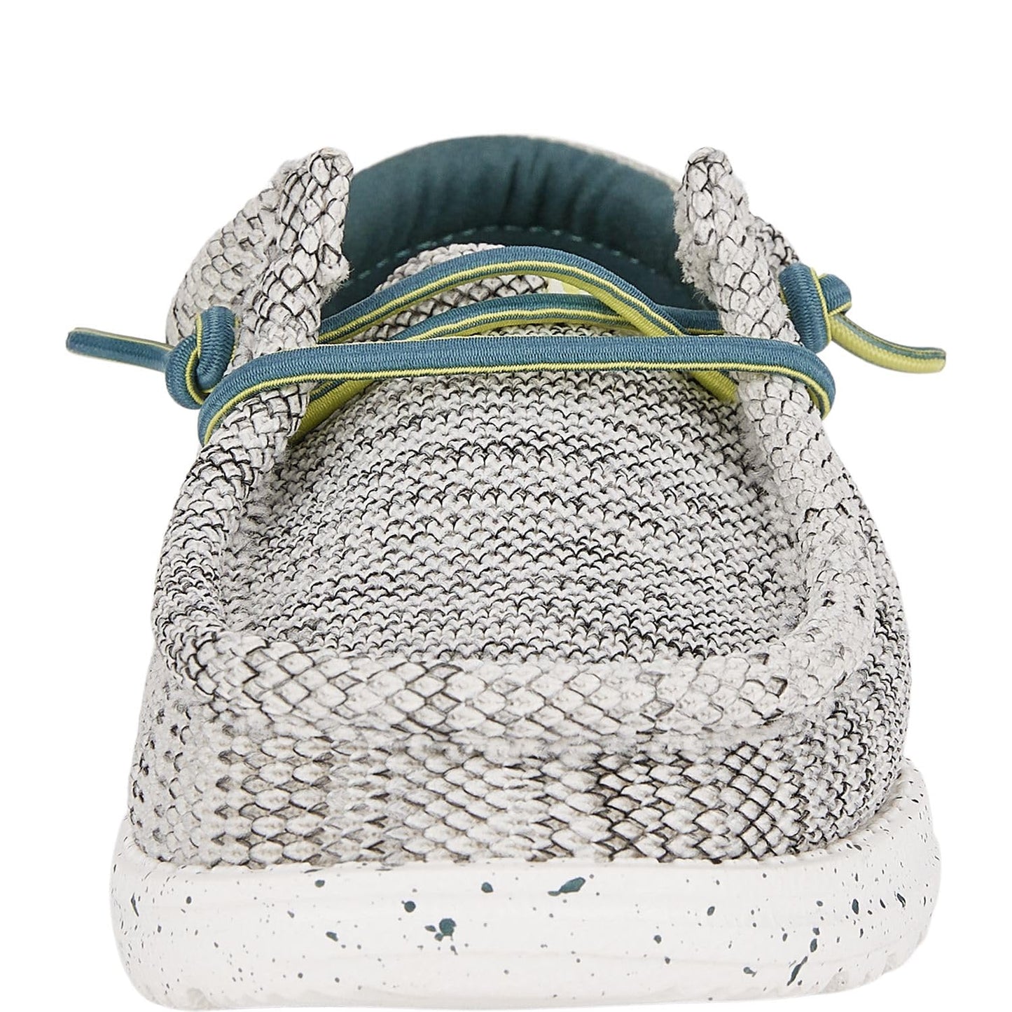 HEYDUDE Boy's Wally Heathered Mesh Charcoal Size 12 | Youth's Shoes | Youth Slip-on Loafers | Comfortable & Light-Weight