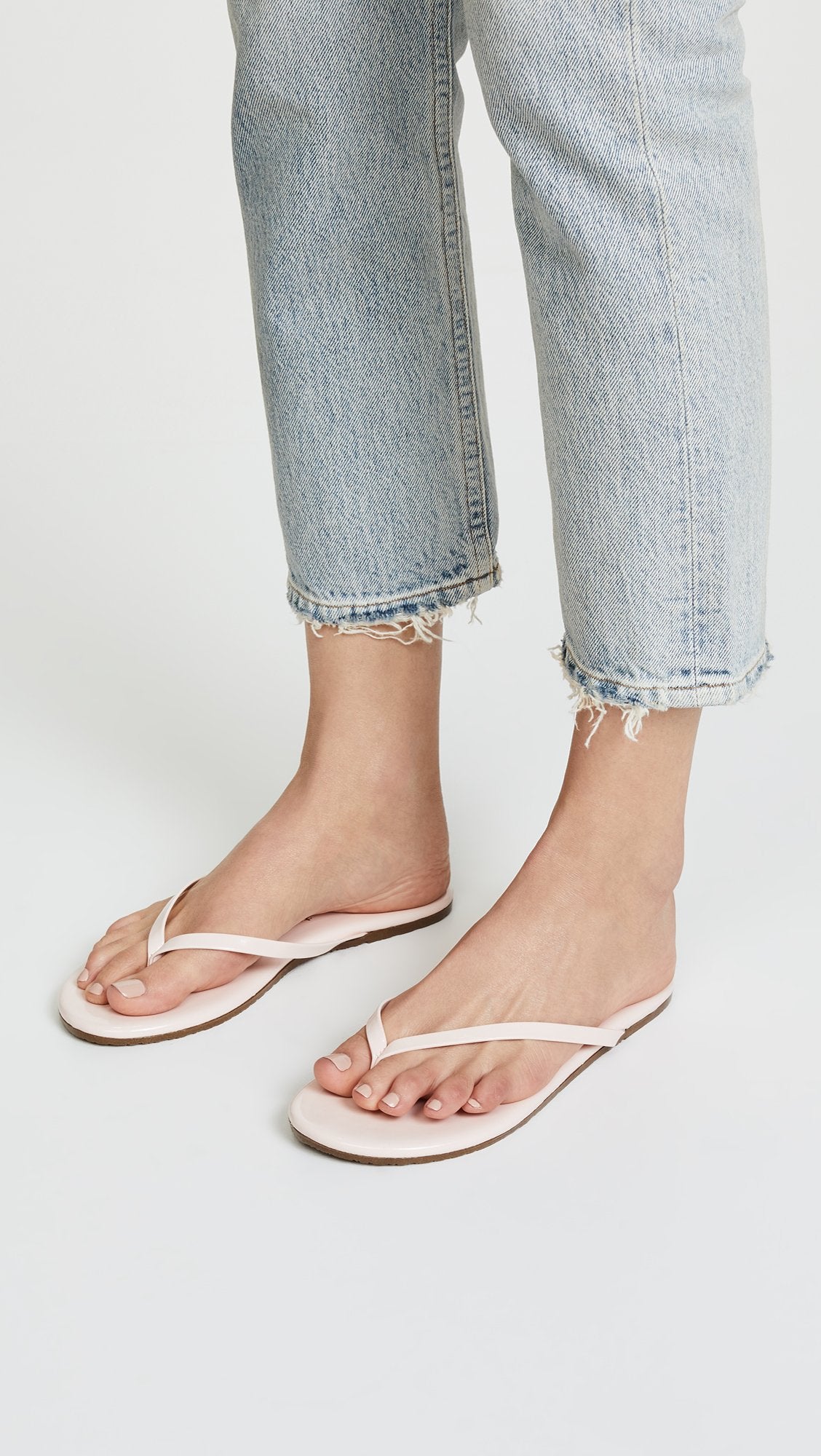 TKEES Women's Glosses Flip Flop, Whipped Cream, 6 B US