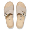 Birkenstock Women's Almina Nubuck Leather, Sandcastle, 7-7.5 US