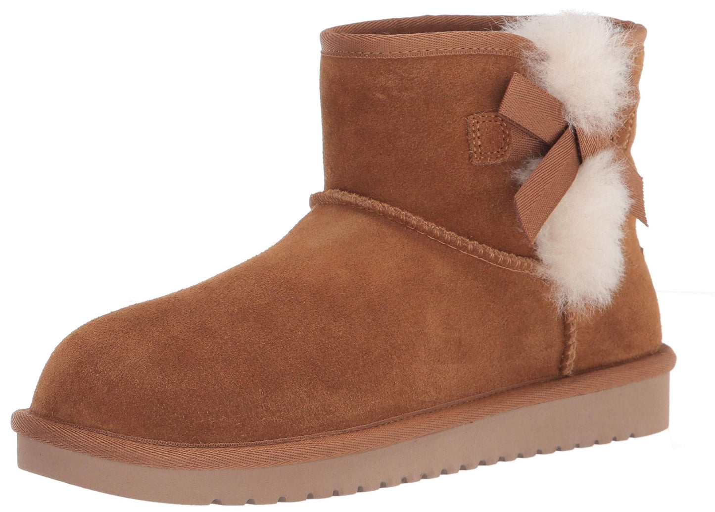Koolaburra by UGG® Victoria Mini Boots for Women – Leather Lining – Padded Insole – Synthetic Outsole Chestnut 11 M